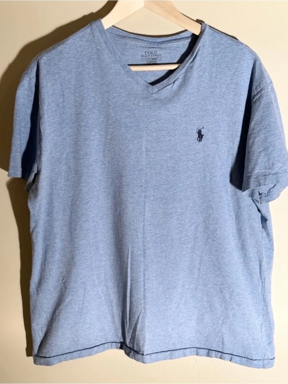Polo Ralph Lauren Light Blue V‑Neck Tee Men’s Large